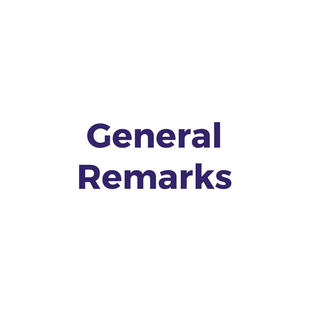 General Remarks (no link)