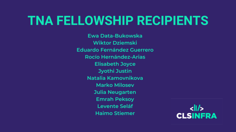 TNA Fellowship Recipients round 4: Ewa Data-Bukowska Wiktor Dziemski Eduardo Fernández Guerrero Rocío Hernández-Arias Elisabeth Joyce Jyothi Justin Natalia Kamovnikova Marko Milosev Julia Neugarten Emrah Peksoy Levente Seláf Haimo Stiemer