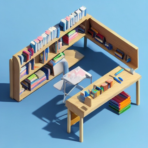 workbench in a library